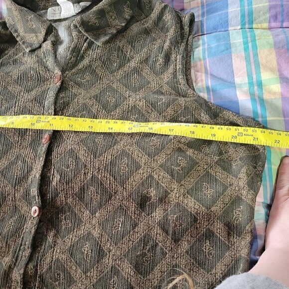 Vintage Norton McNaughton Sleeveless Button Up Size Large - Picture 8 of 9